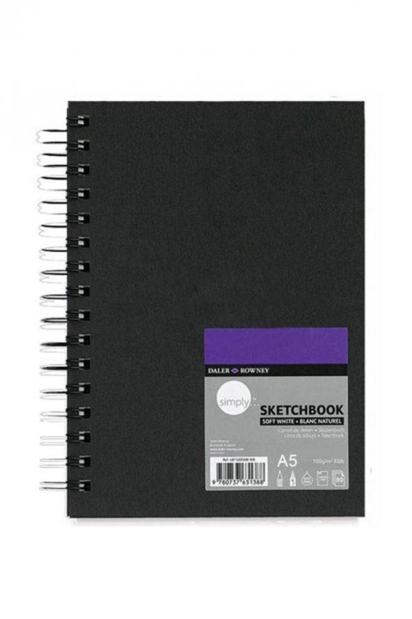 Daler Rowney Simply Eskiz Defteri A5 100 gr 54 Yaprak - 1