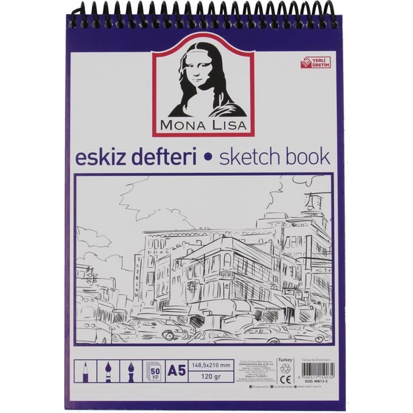 Südor Eskiz Defteri Mona Lisa A5 120 Gram 50 Yaprak