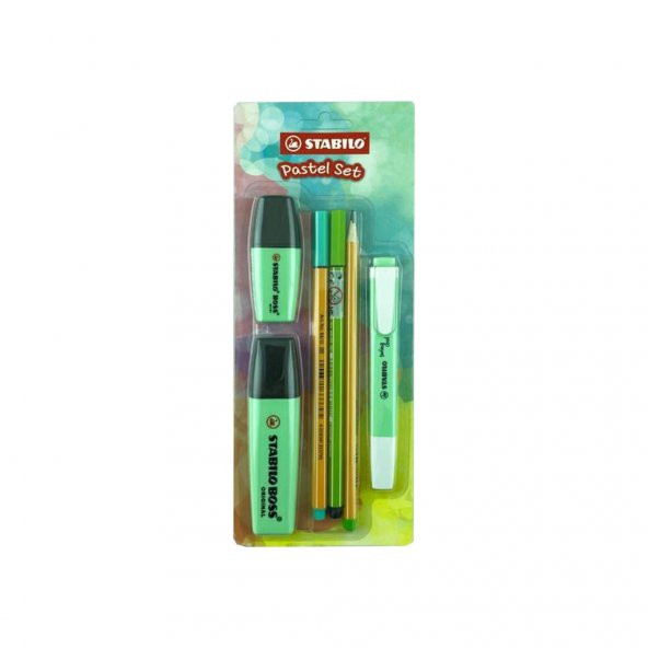 Stabilo Tek Renk Pastel Set 6lı Yeşil 70/116-6 - 1