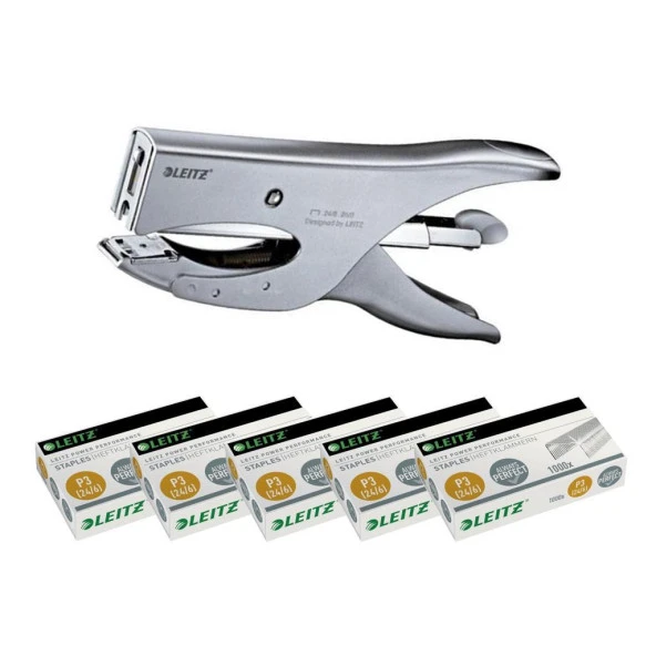 Leitz Zımba Pens Tipi Gri 5549 + 5 Adet Leitz Zımba Teli ürün görseli 1