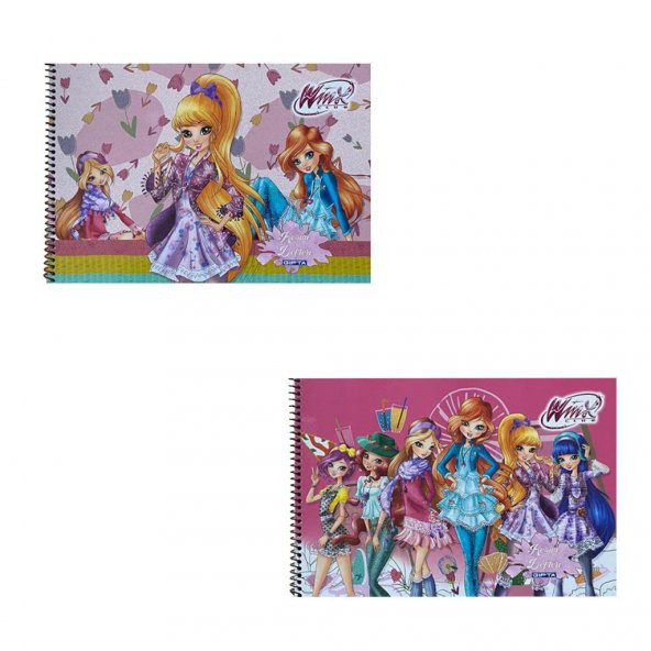 Gıpta Winx 25x35 Spiralli Resim Defteri 15 Yp. 2Lİ