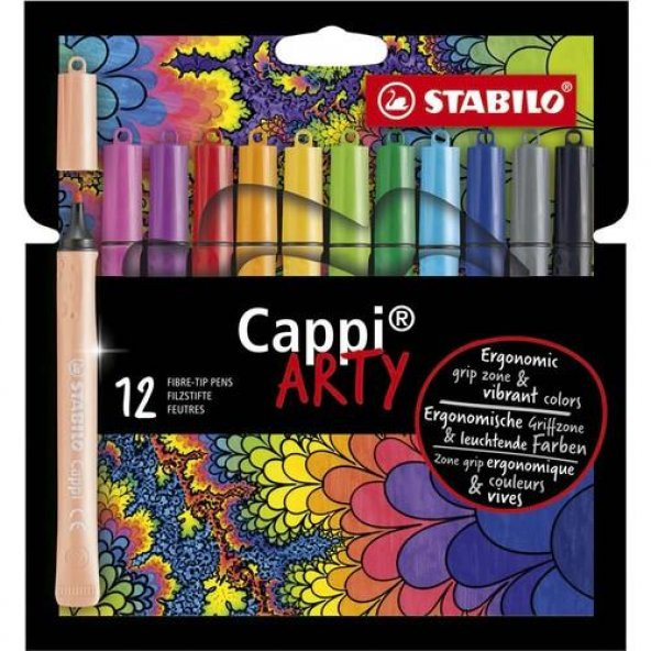 Stabilo Cappi Arty 12li Keçeli Boya Kalemi 168/12-1-20