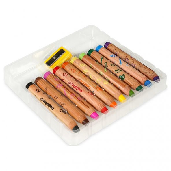 Carioca "3 in 1" Jumbo Bebek Ahşap Gövdeli Boya Kalemi 10lu - 3