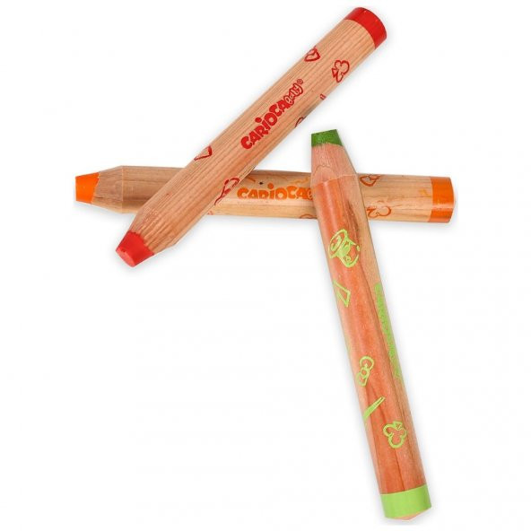 Carioca "3 in 1" Jumbo Bebek Ahşap Gövdeli Boya Kalemi 10lu - 5