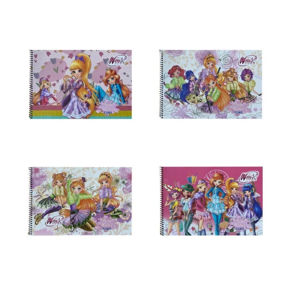 Gıpta Winx 17x24 Spiralli Resim Defteri 15 Yp 4'LÜ
