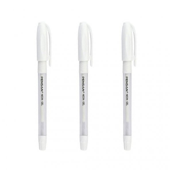 Pensan Jel Kalem Neon 1.0 Mm Beyaz 3 Adet