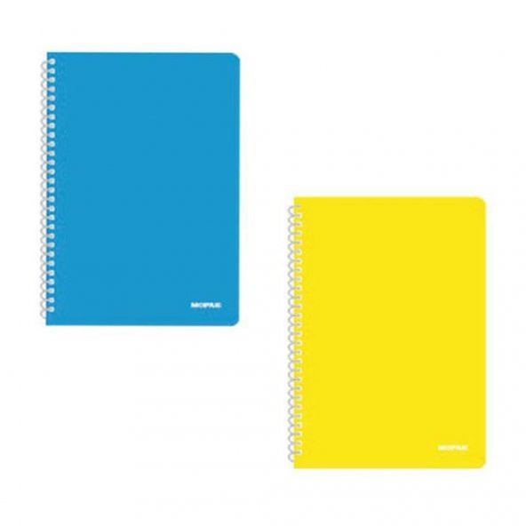 Mopak Neon Serisi Spiralli Defter PP Kapak 96 Yaprak Kareli 2Lİ