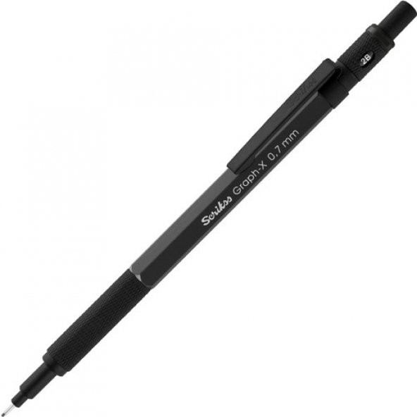 Scrikss Graph-X Metal Versatil Kalem 0.7 Mm Mat Siyah