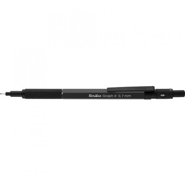 Scrikss Graph-X Metal Versatil Kalem 0.7 Mm Mat Siyah - 3