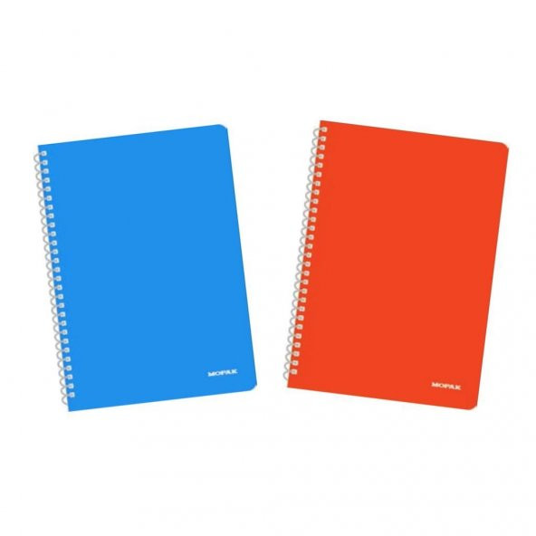 Mopak Neon Serisi Spiralli Defter Pp Kapak A4 60 Yaprak Kareli 2li