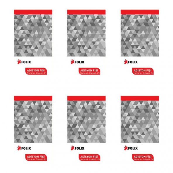 Folix Adisyon Fişi 2 Nüsha Otokopili 50 Yaprak 6LI ürün görseli 1