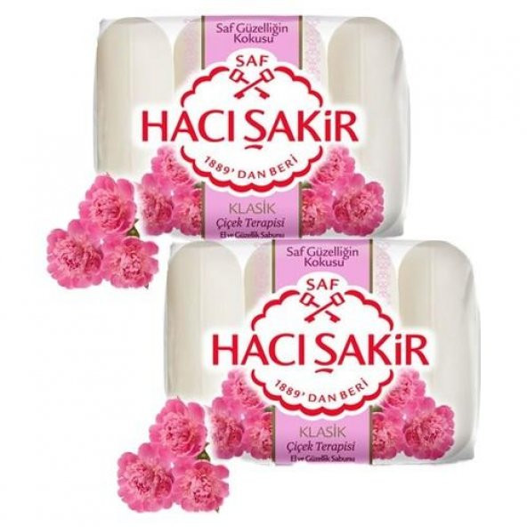 Hacı Şakir Güzellik Sabunu Klasik Çiçek Terapisi 4x70GR x 2 Paket