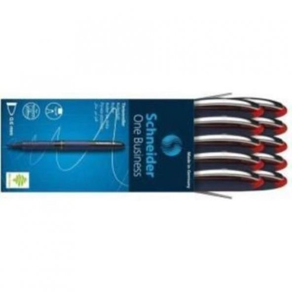 Schneider One Business 0,6mm Roller Kırmızı Kalem Scr242 10 Adet