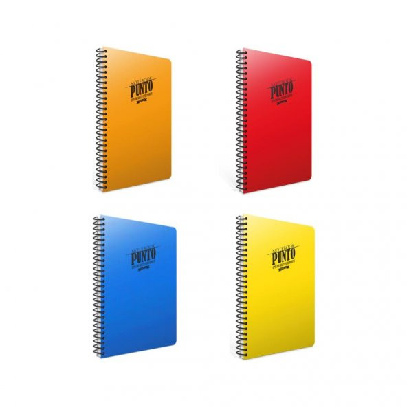 Gıpta Punto 60 Yp. A4 Spiralli Pp. Kapak Defter Kareli 4lü