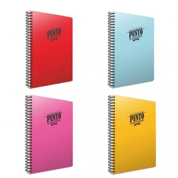 Gıpta Punto 60 Yp. A4 Spiralli Pp. Kapak Defter Seti Çizgili 4lü