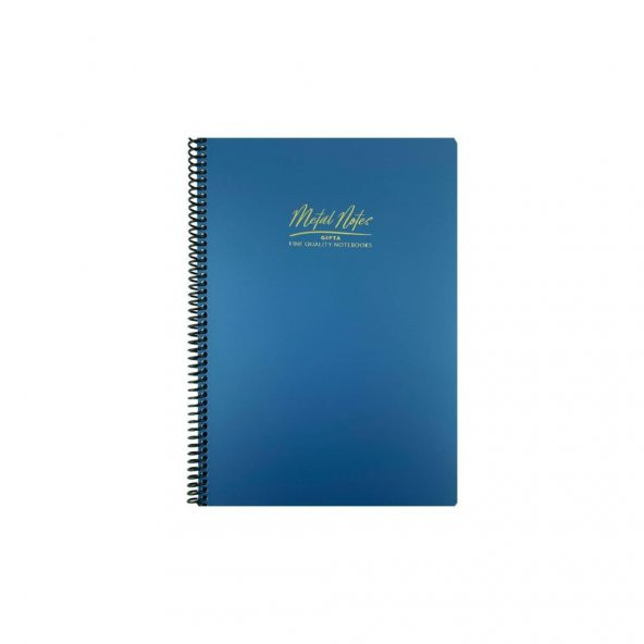 Gıpta Metal Notes A4 Spiralli Defter PP Kapak 80 Yaprak Kareli