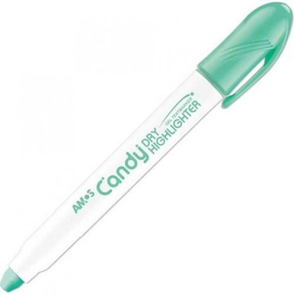 Amos Dry Highlighter Fosforlu Jel Kalem Pastel Yeşil - 1