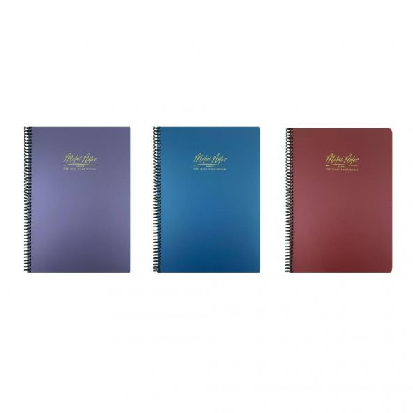 Gıpta Metal Notes A4 Spiralli Defter PP Kapak 100 Yaprak Kareli 3LÜ