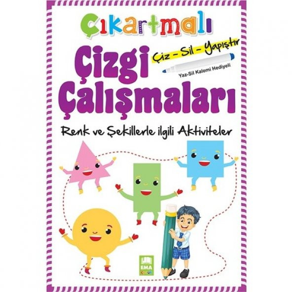 Çıkartmalı Çizgi Çalışmaları (Yazsil Kalemi Hediyeli) 2li