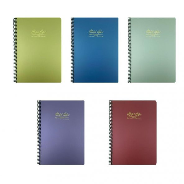 Gıpta Metal Notes A4 Spiralli Defter PP Kapak 80 Yaprak Çizgili 5Lİ