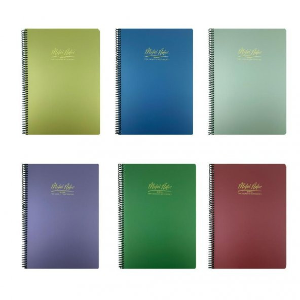 Gıpta Metal Notes A4 Spiralli Defter PP Kapak 80 Yaprak Çizgili 6LI