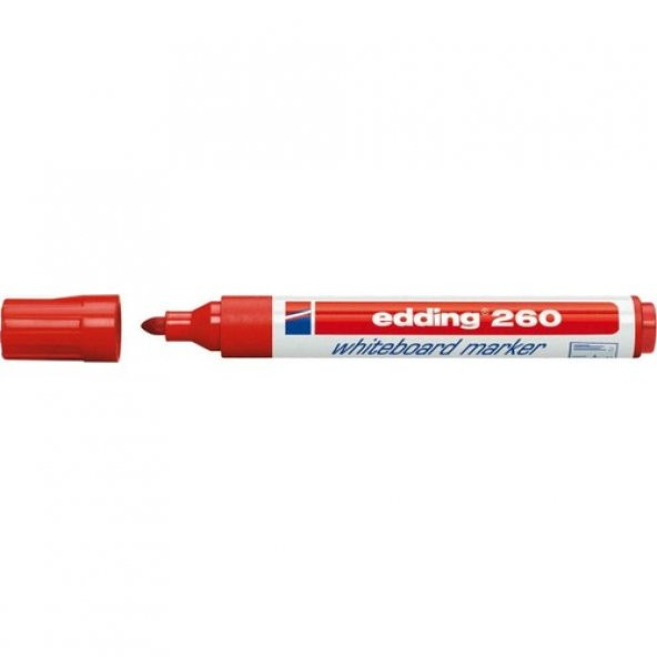Edding 260 Beyaz Tahta Kalemi - Kırmızı - Resim 2