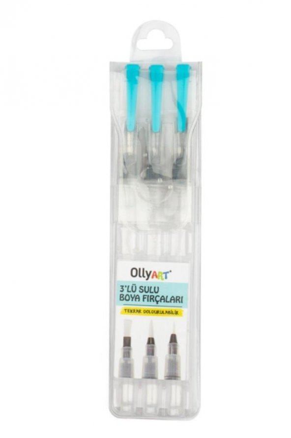 Carioca Ollyart 3lü Doldurulabilir Sulu Boya Fırçaları LN-3103