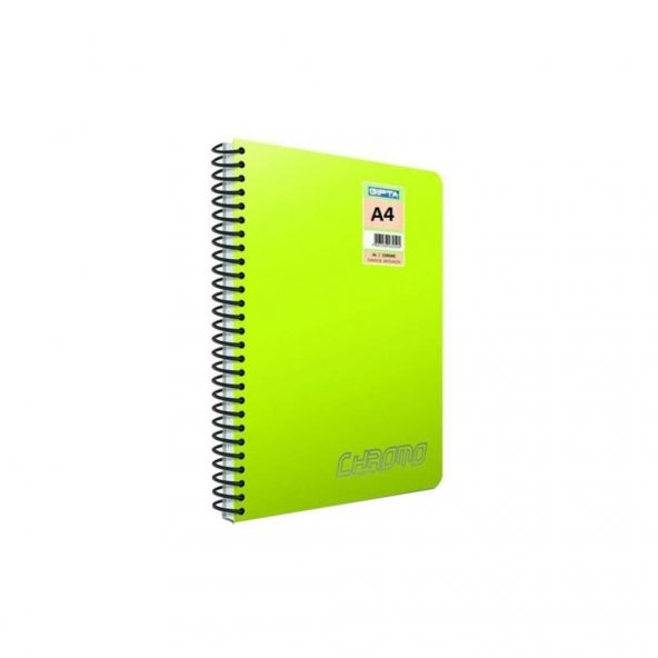 Gıpta Chromo 120 Yp. A4 Spiralli Pp. Kapak Defter Çizgili 4LÜ