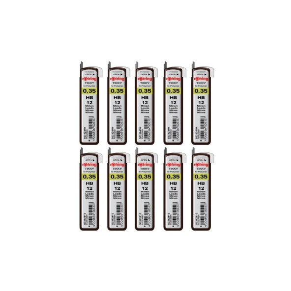 Rotring Min Hi-Polymer Uç HB 0.35 mm 10 Adet