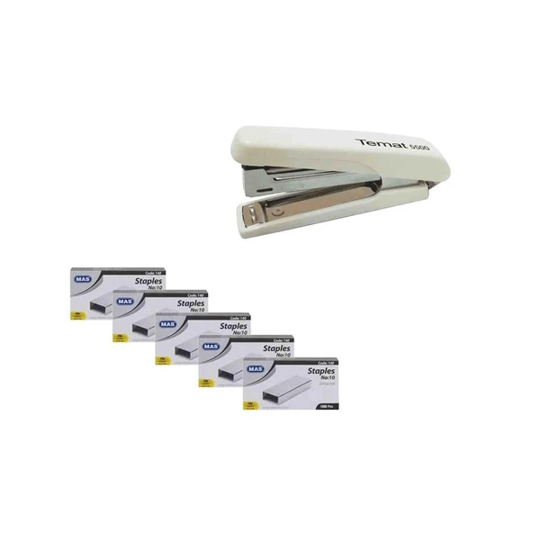 Temat 5500 Zımba Makinesi Bej + 5 Adet Tel ürün görseli