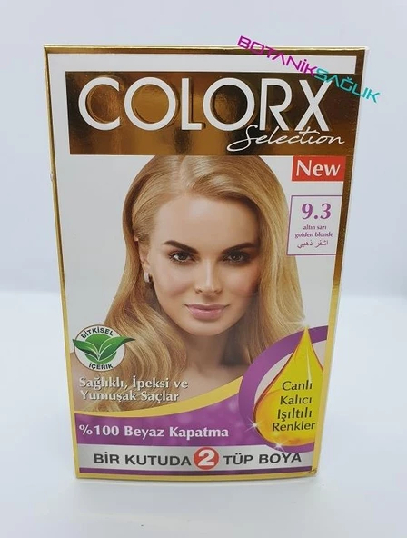 Colorx Saç Boyası İkili Set - 9.3 ALTIN SARI