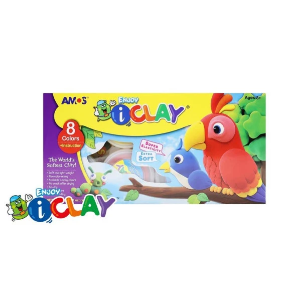 Amos I-Clay Zıplayan Oyun Hamuru 18 Gr X 8 Renk IC8P ürün görseli 1