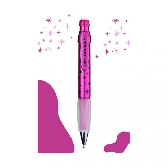 Serve Deep Versatil Kalem Uzay Temalı - Metalik Pembe - 2