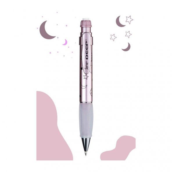 Serve Deep Versatil Kalem Uzay Temalı - Metalik Roze - 2