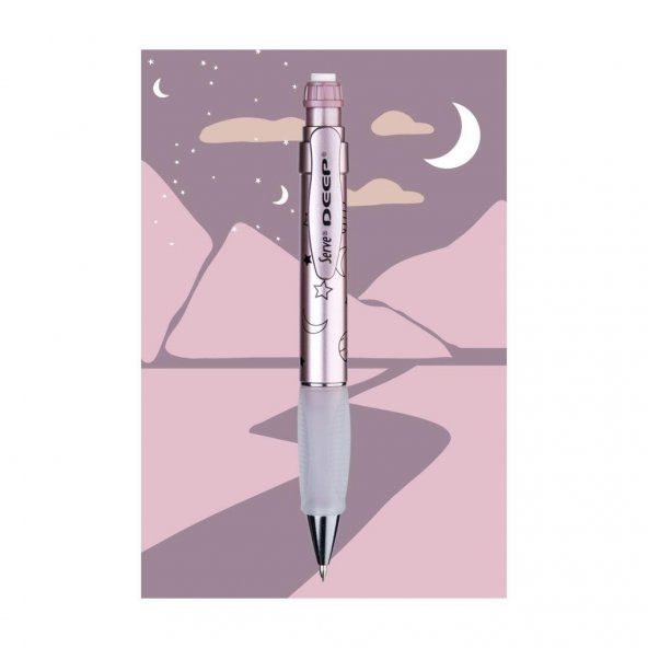 Serve Deep Versatil Kalem Uzay Temalı - Metalik Roze - 3