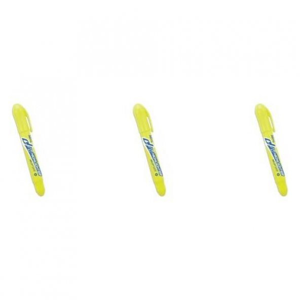 Amos Dry Highlighter -Fosforlu Kalem Sarı 3 Adet