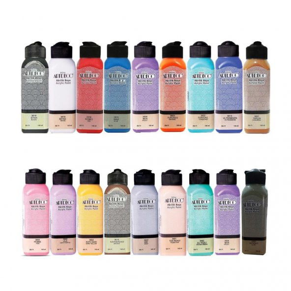 Artdeco Akrilik Boya 140 ml 18lı SET ürün görseli 1