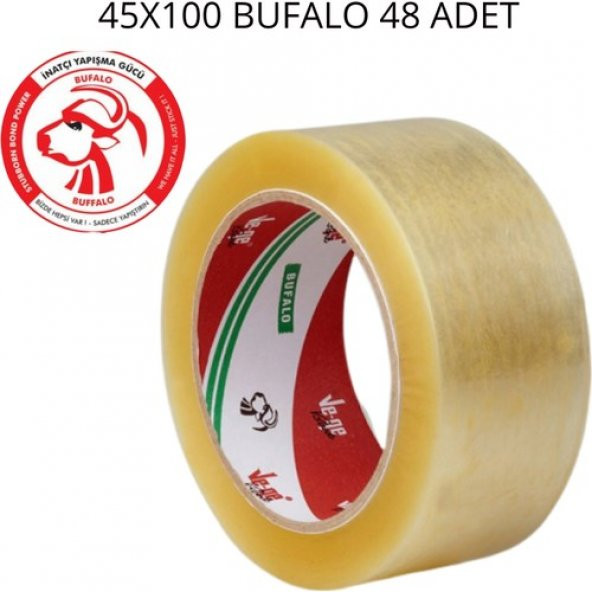 Vege (Aslan) Koli Bandı 45 mm X100 Metre Şeffaf 24 Adet - 2