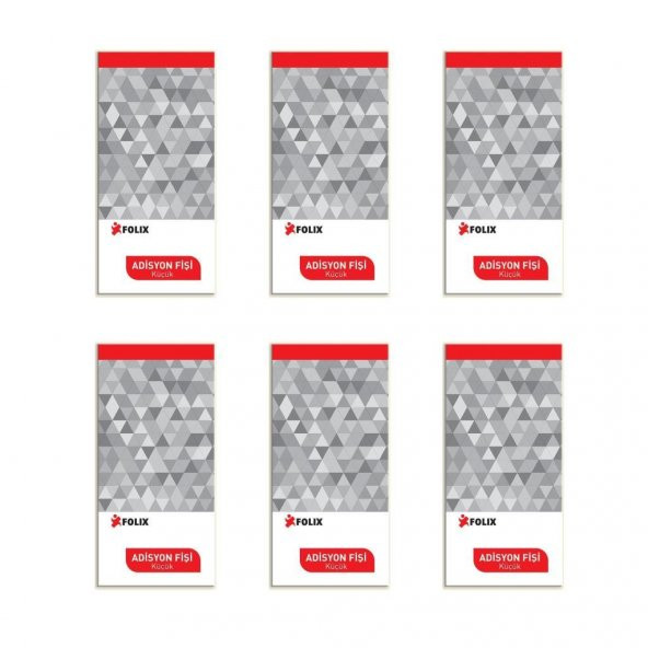 Folix Adisyon Fişi Küçük 7,5 x 15 cm Numaralı 6LI