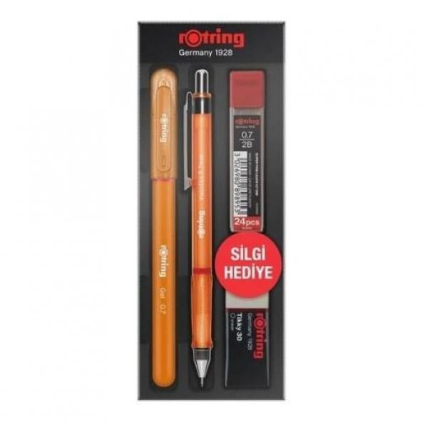 Rotring Visuclick + Jel Okul Seti 0.7 mm Turuncu ürün görseli