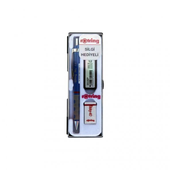 Rotring Tikyy 0.5 Mavi Versatil Kalem + Silgi + Uç