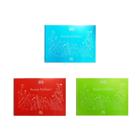 Gıpta Eco Spiralli Resim Defteri 35x50 25 Yp. 3'lü ürün görseli