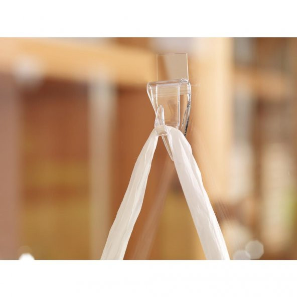 Tesa İz Bırakmadan Sökülebilir Askı - Powerstrips® Şeffaf   5 adet - Resim 2