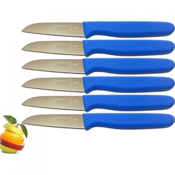Sürmene Sürbisa 061007 Meyve Bıçağı 6 Lı Set Mavi