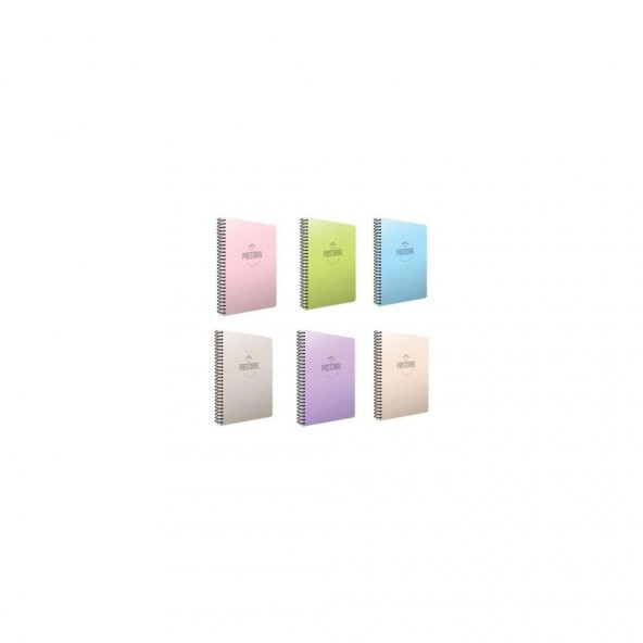 Gıpta Pastoral 120 Yp. A4 Spiralli Pp. Kapak Defter - 3 Kareli, 3 Çizgili 6lı
