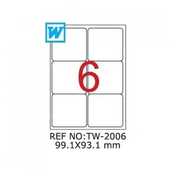 Tanex 99,1X93,1 Mm Laser Etiket Tw-2006