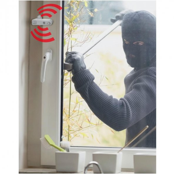 5 Adet Alarmlı Pvc Kapı Pencere Emniyet Güvenlik Kilidi Açık Kahve - 2