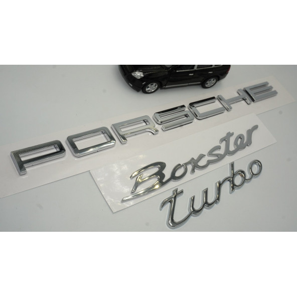 Porsche Boxster Turbo Bagaj 3M 3D ABS Yazı Logo Amblem Seti