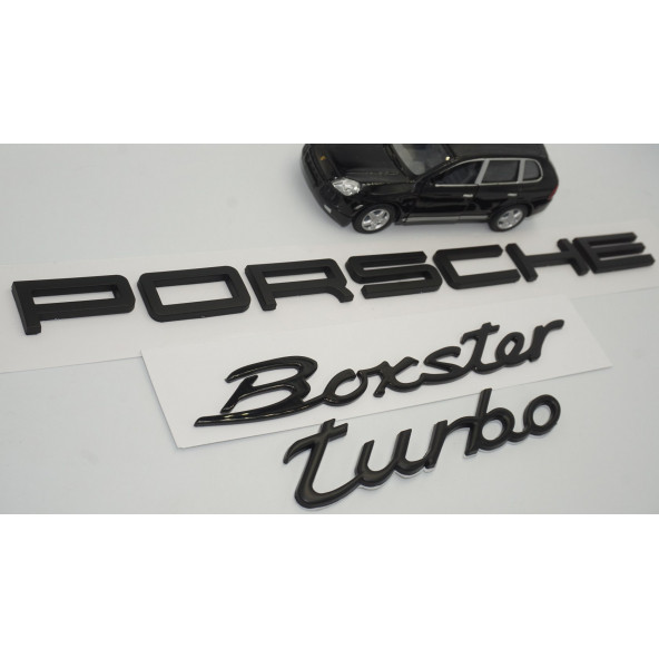 Porsche Boxster Turbo Bagaj 3M 3D ABS Yazı Logo Amblem Seti