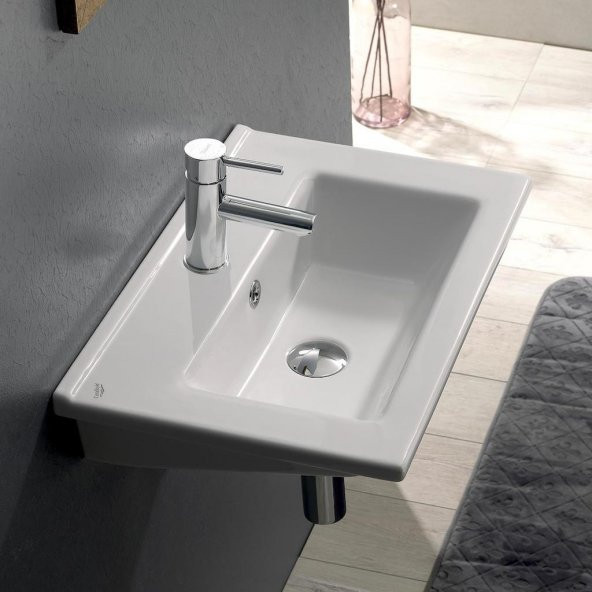 Turkuaz Cerastyle Arte Etajer Uyumlu Mini Lavabo 55 36,5 cm